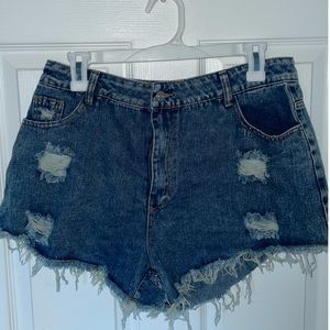 ripped jean shorts